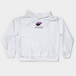 Purple Avocado: Arty Vegan's Breakfast Kids Hoodie